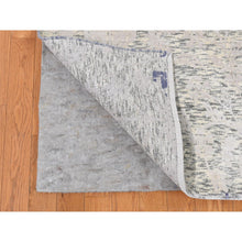 Load image into Gallery viewer, 9&#39;x11&#39;10&quot; Ivory, Silk With Textured Wool, Broken And Erased Mughal Design, Hand Knotted, Oriental Rug FWR522900