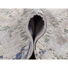 Load image into Gallery viewer, 9&#39;x11&#39;10&quot; Ivory, Silk With Textured Wool, Broken And Erased Mughal Design, Hand Knotted, Oriental Rug FWR522900