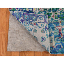 Load image into Gallery viewer, 5&#39;1&quot;x7&#39; Sapphire Blue, THE PEACOCK, Sari Silk, Hand Knotted, Oriental Rug FWR523014