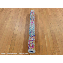 Load image into Gallery viewer, 5&#39;1&quot;x7&#39; Sapphire Blue, THE PEACOCK, Sari Silk, Hand Knotted, Oriental Rug FWR523014
