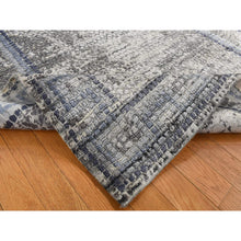 Load image into Gallery viewer, 5&#39;2&quot;x6&#39;10&quot; Timberwolf Gray, Silken, Roman Mosaic Design, Hand Knotted, Oriental Rug FWR523062