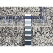 Load image into Gallery viewer, 5&#39;2&quot;x6&#39;10&quot; Timberwolf Gray, Silken, Roman Mosaic Design, Hand Knotted, Oriental Rug FWR523062