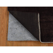 Load image into Gallery viewer, 4&#39;x5&#39;8&quot; Bistre Brown, Hand Knotted, Wool And Silk, Roman Key Design, Tone On Tone, Nepali, Oriental Rug FWR523098