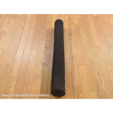 Load image into Gallery viewer, 4&#39;x5&#39;8&quot; Bistre Brown, Hand Knotted, Wool And Silk, Roman Key Design, Tone On Tone, Nepali, Oriental Rug FWR523098