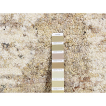 Load image into Gallery viewer, 3&#39;x3&#39; Khaki Brown, Organic Wool, Tone On Tone, Soft And Vibrant Pile, Sustainable, Undyed, Natural Abrash, Thick Chunky Texture, Hand Knotted, Sample Oriental Rug FWR523140
