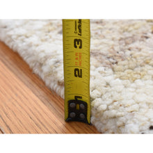 Load image into Gallery viewer, 3&#39;x3&#39; Khaki Brown, Organic Wool, Tone On Tone, Soft And Vibrant Pile, Sustainable, Undyed, Natural Abrash, Thick Chunky Texture, Hand Knotted, Sample Oriental Rug FWR523140