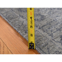 Load image into Gallery viewer, 3&#39;1&quot;x8&#39;3&quot; Carbon Gray, Tone On Tone, Modern Tabriz Design, Wool And Silk, Hand Knotted, Runner Oriental Rug FWR523206