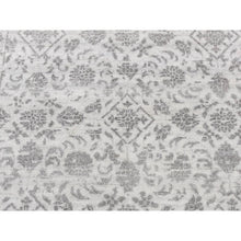 Load image into Gallery viewer, 4&#39;1&quot;x6&#39;2&quot; Ivory, Broken And Erased Tabriz Fish Mahi Design, Wool And Silk, Hand Knotted, Tone On Tone, Oriental Rug FWR523338