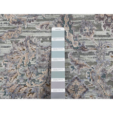 Load image into Gallery viewer, 2&#39;5&quot;x8&#39;1&quot; Laurel Green, Pure Silk With Textured Wool, Mughal Design, Hand Knotted, Runner Oriental Rug FWR523392