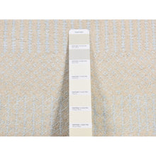 Load image into Gallery viewer, 2&#39;7&quot;x8&#39;4&quot; Cream Color, Grass Design Gabbeh, Wool And Silk, Hand Knotted, Runner Oriental Rug FWR523398