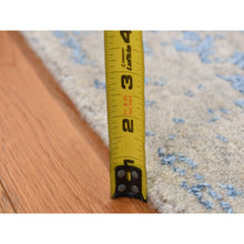 Load image into Gallery viewer, 2&#39;5&quot;x10&#39;1&quot; Baby Eyes Blue, Jacquard Hand Loomed, Wool and Art Silk, Pomegranate Design, Runner Oriental Rug FWR523482