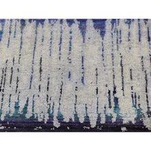 Load image into Gallery viewer, 2&#39;5&quot;x8&#39; Medium Gray, The Cardiac, Sari Silk With Textured Wool, Handmade, Runner Oriental Rug FWR523488