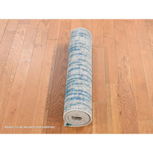 Load image into Gallery viewer, 2&#39;5&quot;x8&#39; Medium Gray, The Cardiac, Sari Silk With Textured Wool, Handmade, Runner Oriental Rug FWR523488