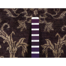 Load image into Gallery viewer, 2&#39;5&quot;x9&#39;8&quot; Taupe Brown, Damask Tone On Tone, Wool And Silk, Hand Knotted, Runner Oriental Rug FWR523506
