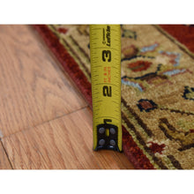 Load image into Gallery viewer, 2&#39;9&quot;x9&#39;9&quot; Sangria Red, Karajeh Design, Pure Wool, Hand Knotted, Runner Oriental Rug FWR523650