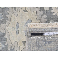 Load image into Gallery viewer, 2&#39;6&quot;x10&#39;2&quot; Ash Gray, Oushak Influence, Silk With Textured Wool, Hand Knotted, Runner Oriental Rug FWR523722