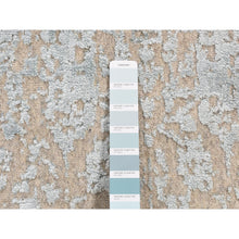 Load image into Gallery viewer, 2&#39;6&quot;x12&#39;1&quot; Powder Blue, Tone On Tone Persian Tree Design, Jacquard, Hand Loomed, Wool And Art Silk, Runner Oriental Rug FWR523782