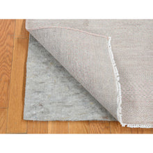 Load image into Gallery viewer, 2&#39;7&quot;x11&#39;3&quot; Champagne Pink, Grass Design Gabbeh, Wool And Silk, Hand Knotted, Runner Oriental Rug FWR523812