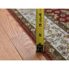 Load image into Gallery viewer, 2&#39;4&quot;x11&#39;5&quot; Barn Red, Kashan Revival, New Zealand Wool, Hand Knotted, 300 Kpsi, Runner Oriental Rug FWR523830