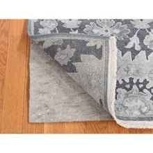 Load image into Gallery viewer, 2&#39;6&quot;x11&#39;10&quot; Nevada Gray, Hand Knotted, Oushak Influence, Silk With Textured Wool, Runner Oriental Rug FWR523842