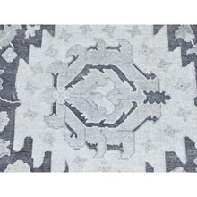 Load image into Gallery viewer, 2&#39;6&quot;x11&#39;10&quot; Nevada Gray, Hand Knotted, Oushak Influence, Silk With Textured Wool, Runner Oriental Rug FWR523842