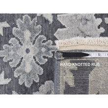 Load image into Gallery viewer, 2&#39;6&quot;x11&#39;10&quot; Nevada Gray, Hand Knotted, Oushak Influence, Silk With Textured Wool, Runner Oriental Rug FWR523842
