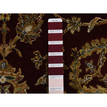 Load image into Gallery viewer, 5&#39;1&quot;x7&#39;1&quot; Burgundy Red, Rajasthan Design, Half Wool And Half Silk, Hand Knotted, Oriental Rug FWR523920