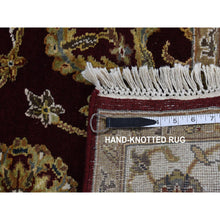 Load image into Gallery viewer, 5&#39;1&quot;x7&#39;1&quot; Gray, Hand Knotted Grass Design, Densely Woven Tone on Tone, Soft Pile Wool and Silk, Oriental Rug FWR476004