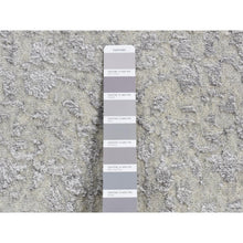 Load image into Gallery viewer, 2&#39;5&quot;x6&#39; Ash Gray, Jacquard Hand Loomed, Broken Cypress Tree Design, Silken, Thick And Plush, Runner Oriental Rug FWR523944
