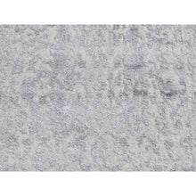 Load image into Gallery viewer, 2&#39;5&quot;x6&#39; Ash Gray, Jacquard Hand Loomed, Broken Cypress Tree Design, Silken, Thick and Plush, Runner Oriental Rug FWR523944