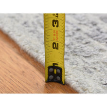 Load image into Gallery viewer, 2&#39;5&quot;x6&#39; Ash Gray, Jacquard Hand Loomed, Broken Cypress Tree Design, Silken, Thick and Plush, Runner Oriental Rug FWR523944