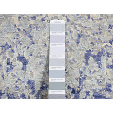 Load image into Gallery viewer, 2&#39;5&quot;x6&#39;1&quot; Chrome Gray, Diminishing Cypress Trees with Medallion Design, Silk with Textured Wool, Hand Knotted, Runner Oriental Rug FWR523950