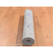 Load image into Gallery viewer, 2&#39;5&quot;x6&#39;1&quot; Chrome Gray, Diminishing Cypress Trees with Medallion Design, Silk with Textured Wool, Hand Knotted, Runner Oriental Rug FWR523950