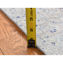 Load image into Gallery viewer, 2&#39;5&quot;x6&#39;1&quot; Chrome Gray, Diminishing Cypress Trees with Medallion Design, Silk with Textured Wool, Hand Knotted, Runner Oriental Rug FWR523950