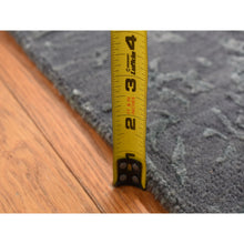 Load image into Gallery viewer, 2&#39;9&quot;x6&#39;9&quot; Arsenic Gray, Broken And Erased Abarasque Design, Wool And Silk, Tone On Tone, Handmade, Runner Oriental Rug FWR523980