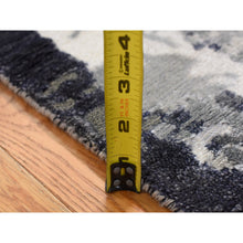 Load image into Gallery viewer, 2&#39;7&quot;x5&#39;9&quot; Abbey Black, Galaxy Design, Wool And Silk, Hand Knotted, Runner Oriental Rug FWR524082