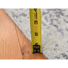 Load image into Gallery viewer, 7&#39;9&quot;x7&#39;9&quot; Gainsboro Gray, Jacquard Hand Loomed, Broken Cypress Tree Design, Wool And Silk, Thick And Plush, Round Oriental Rug FWR524154