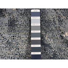 Load image into Gallery viewer, 8&#39;1&quot;x8&#39;1&quot; Dallas Cowboys Blue, Geological Galaxy Design, Wool And Pure Silk, Hand Knotted, Round Oriental Rug FWR524172