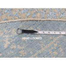 Load image into Gallery viewer, 7&#39;10&quot;x7&#39;10&quot; Trout Gray, Persian Design, Soft to Touch, Denser Weave, Hand Knotted, Broken Wool and Silk, Round Oriental Rug FWR542682