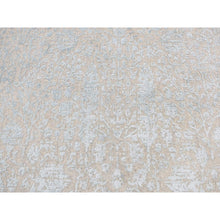 Load image into Gallery viewer, 8&#39;x8&#39; Thunder Gray, Broken Cypress Tree Design, Wool And Silk, Thick, Hand Loomed, Round Oriental Rug FWR524208