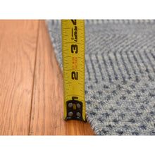Load image into Gallery viewer, 5&#39;10&quot;x5&#39;10&quot; Cloud Gray, Wool and Silk, Grass Design, Hand Knotted, Round Oriental Rug FWR524226