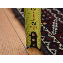 Load image into Gallery viewer, 4&#39;1&quot;x5&#39;9&quot; Millennium Blue, Vintage Persian Shiraz Intricate Design, Pure Wool, Hand Knotted, Oriental Rug FWR524394