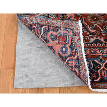Load image into Gallery viewer, 7&#39;3&quot;x9&#39;7&quot; Fire Brick Red, Antique Persian Heriz With Fish Mahi All Over Design, Full Pile, Hand Knotted, Mint Condition, Pure Wool, Clean, Oriental Rug FWR524406