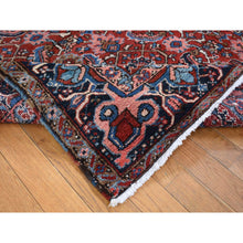 Load image into Gallery viewer, 7&#39;3&quot;x9&#39;7&quot; Fire Brick Red, Antique Persian Heriz With Fish Mahi All Over Design, Full Pile, Hand Knotted, Mint Condition, Pure Wool, Clean, Oriental Rug FWR524406