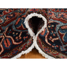 Load image into Gallery viewer, 7&#39;3&quot;x9&#39;7&quot; Fire Brick Red, Antique Persian Heriz With Fish Mahi All Over Design, Full Pile, Hand Knotted, Mint Condition, Pure Wool, Clean, Oriental Rug FWR524406