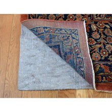 Load image into Gallery viewer, 10&#39;6&quot;x19&#39;3&quot; Prismatic Red, Antique Persian Sarouk, Pure Wool, Full Pile, Mint Condition, Hand Knotted, Clean And Soft, Long And Narrow Shape, Oriental Rug FWR524418