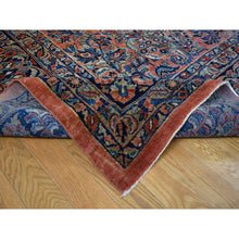 Load image into Gallery viewer, 10&#39;6&quot;x19&#39;3&quot; Prismatic Red, Antique Persian Sarouk, Pure Wool, Full Pile, Mint Condition, Hand Knotted, Clean And Soft, Long And Narrow Shape, Oriental Rug FWR524418