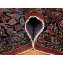 Load image into Gallery viewer, 10&#39;6&quot;x19&#39;3&quot; Prismatic Red, Antique Persian Sarouk, Pure Wool, Full Pile, Mint Condition, Hand Knotted, Clean And Soft, Long And Narrow Shape, Oriental Rug FWR524418