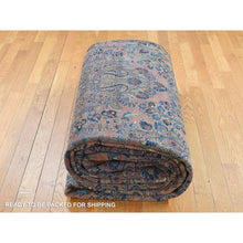 Load image into Gallery viewer, 10&#39;6&quot;x19&#39;3&quot; Prismatic Red, Antique Persian Sarouk, Pure Wool, Full Pile, Mint Condition, Hand Knotted, Clean And Soft, Long And Narrow Shape, Oriental Rug FWR524418