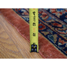 Load image into Gallery viewer, 10&#39;6&quot;x19&#39;3&quot; Prismatic Red, Antique Persian Sarouk, Pure Wool, Full Pile, Mint Condition, Hand Knotted, Clean And Soft, Long And Narrow Shape, Oriental Rug FWR524418